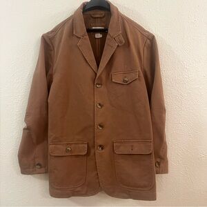 Carbon 2 Cobalt pique cotton jacket in nutmeg brown